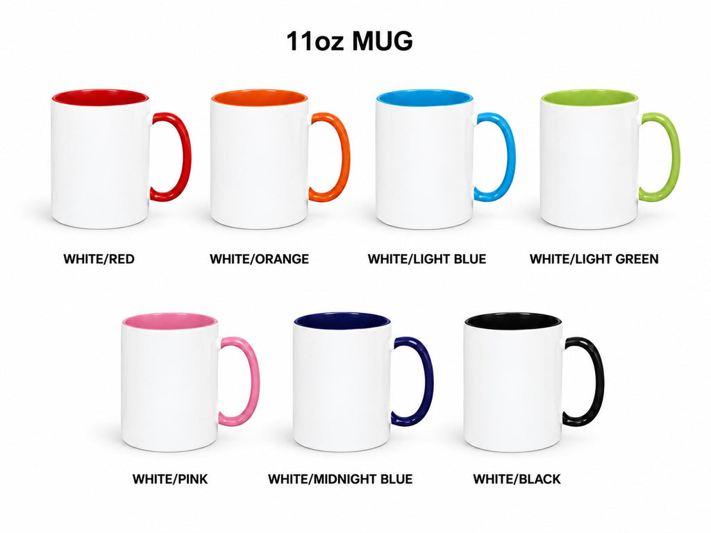 11oz mug handle and inside color options