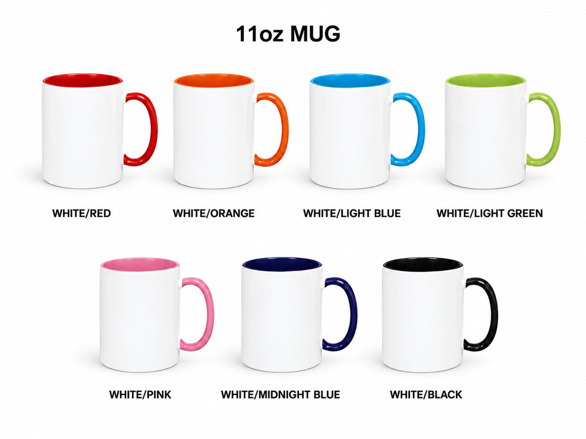11oz mug handle and inside color options
