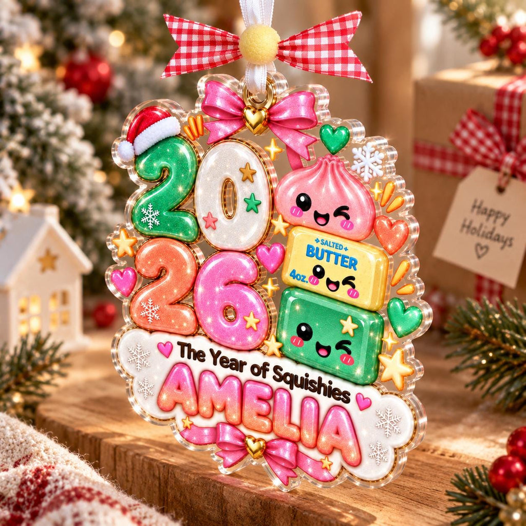 Dumpling and butter squishy ornament with Amelia by gifts