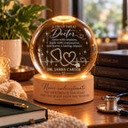 Personalized doctor crystal ball lamp with engraved wooden base