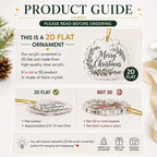 Product guide showing the fishing ornament is flat 2D acrylic