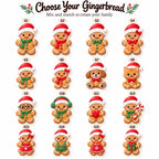 Choose your gingerbread chart with 16 designs including a dog and a cat