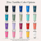 20oz tumbler color options chart