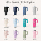 40oz handle tumbler color options chart