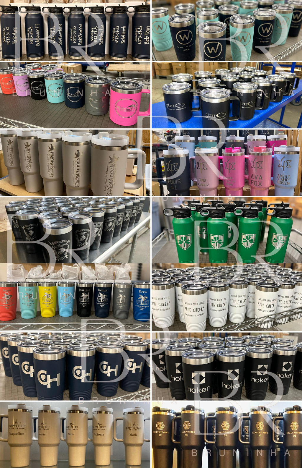 Custom engraved logo tumblers made for business and team orders