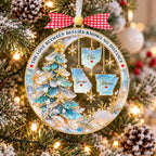 The Love Between Besties Knows No Distance ornament with three states