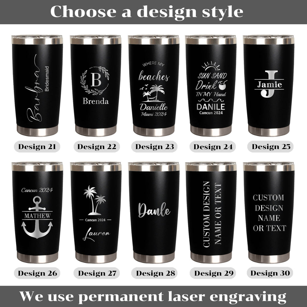 Name tumbler design styles 21 to 30