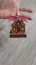 Personalized Gingerbread Christmas Train Name Ornament, Santa Train with Kids Name Letters and 2026