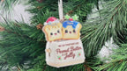 Video of a personalized acrylic Christmas ornament